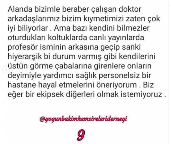 Sağlık çalışanlarından 'diğerleri' tepkisi